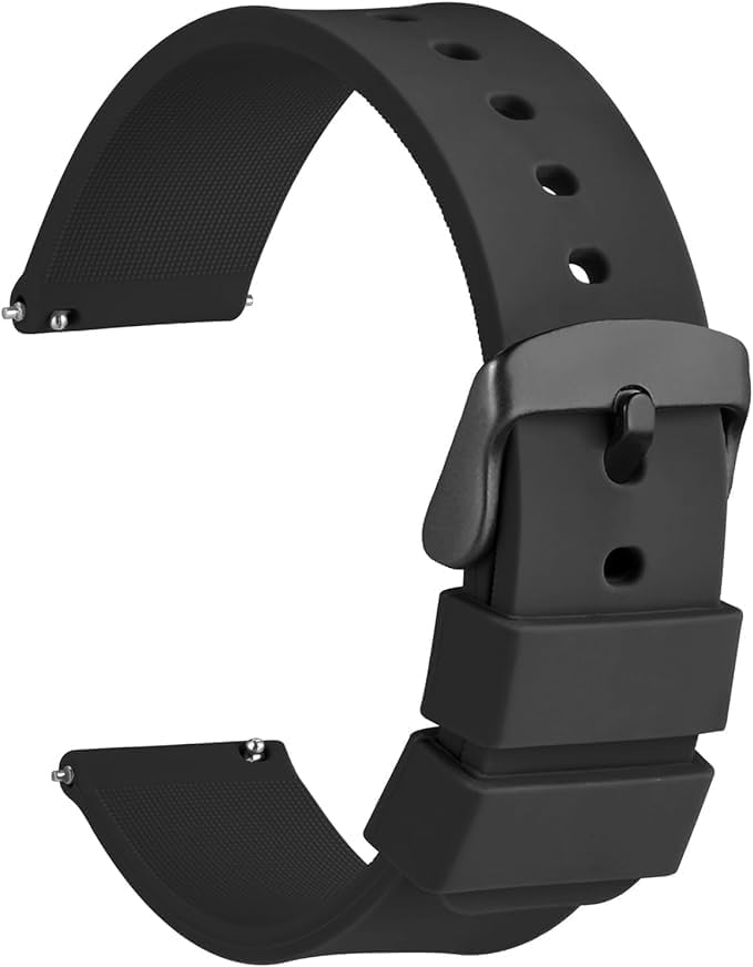 TKM Silicone Bands Compatible for Fireboltt Phoenix Pro Smartwatch | Soft Silicone Replacement Straps with Metal Buckle.