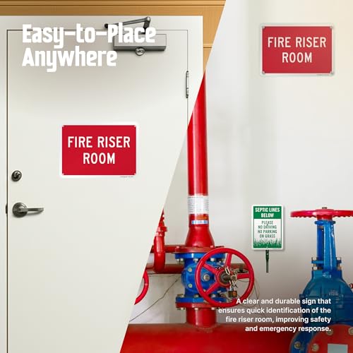 SmartSign Znak "Fire Riser Room" | 18 cm x 25 cm aluminium