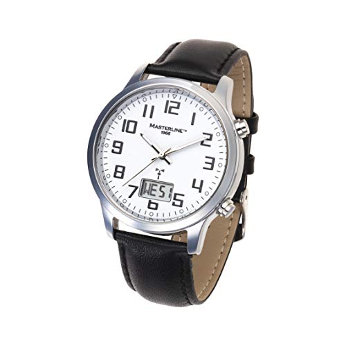 Masterline 1966 Funk-Uhr Analog-Digital mit Leder Armband ML06228015