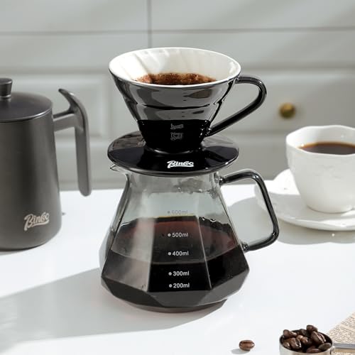 Bincoo Gotejador de café de cerâmica para derramar sobre cone tamanho 01, cafeteira portátil para ca