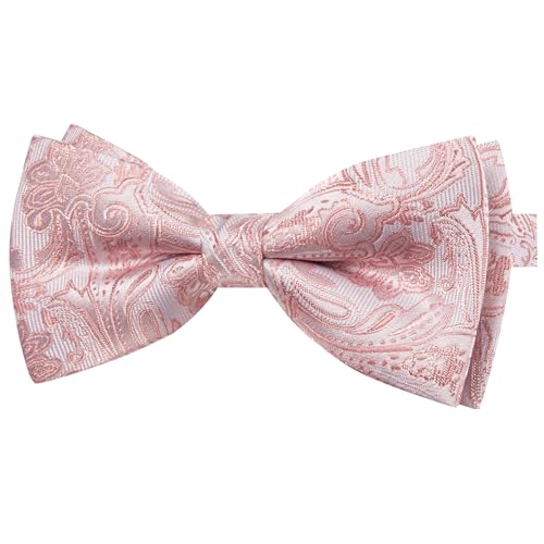 Image of YourTies Bow Ties for Men Pretied Bowties Solid Color Satin Bow Tie Formal Business Tuxedo Wedding Party Prom