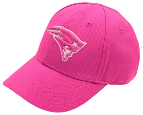 Outerstuff NFL New England Patriots Toddlers (2-4) Pink Baseball Cap with Adjustable Strap, One Size