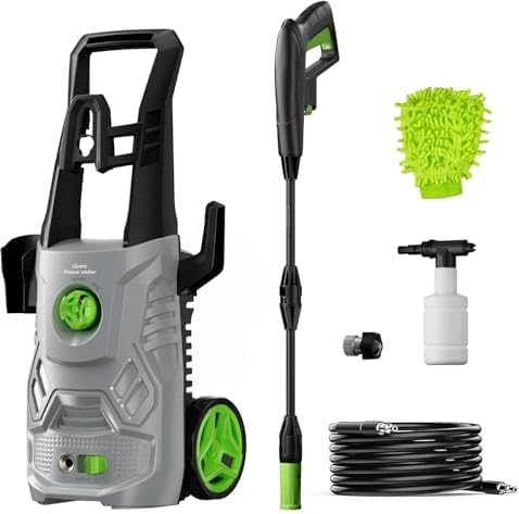 Pressure Washer, 4000PSI 2.6 GPM Max Power Washer with Foam Cannon 23FT Hose PATOOLIO Electric High Pressure Washer for Fences, Patios, Decks, Patios and Cars