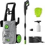Pressure Washer, 4000PSI 2.6 GPM Max Power Washer with Foam Cannon 23FT Hose PATOOLIO Electric High Pressure Washer for Fences, Patios, Decks, Patios and Cars