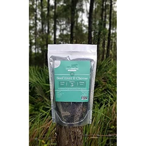 Bullysticks Organic Liver & Cheese Jerky Dog Treats - Premium Gourmet Liver Jerky for Dogs Made in The USA, USDA Approved | Liver & Cheese (5 oz Bag) Cover