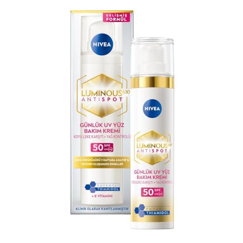 NIVEA Cellular Luminous 630 Anti Dark Spot Day Moisturizer LSF 50 (40 ml), Hydrating Fluid Protects From Dark-Spot Darkening and Photoaging for Smooth, Illuminated Skin