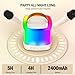 Mini Karaoke Machine for Kids, Christmas Birthday Gifts for Girls Boys Toy 4, 5, 6, 7, 8, 9, 10, 12+, Portable Bluetooth Speaker with Upgraded Subwoofer,Diaphragm for All Ages (Beige)
