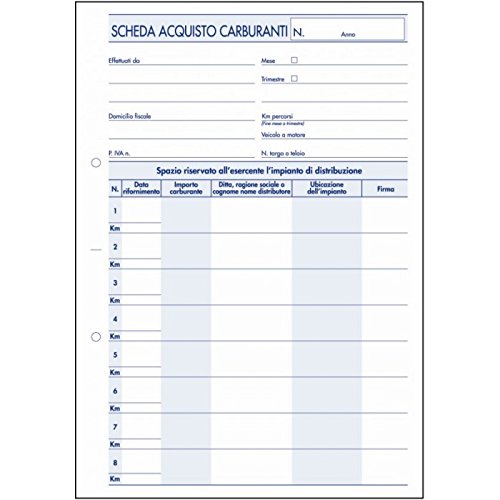 BM SCHEDE CARBURANTE 100fg art.157/100
