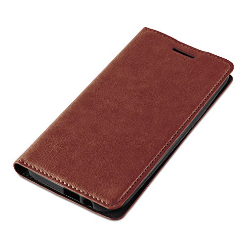 Cadorabo Book Case Compatible With Htc One M8 In Cappuccino Brown - With Magnetic Closure, Stand Function And Card Slot - Wallet Etui Cover Pouch Pu Leather Flip #TOP7