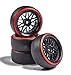 Produktbild Carson 500900157 1:10 Räderset Drift (4) schwarz/rot - Modellbauzubehör, Ersatzteil, Tuning, Reifen, Reifenset