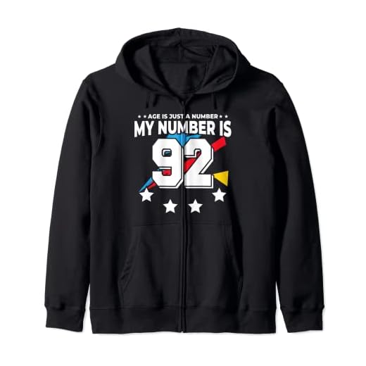 Age Is Just Number - Deportes 92 años de edad, divertido cumpleaños 92 Sudadera con Capucha
