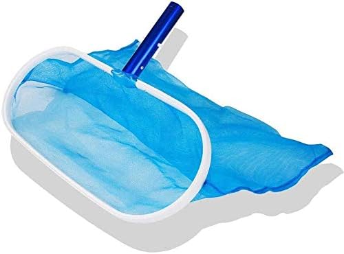 Pool Skimmer with Deep-Bag ,Premium Leaf Rake & Heavy Duty Swimming Pool Skimmer Net,Sturdy Frame & Grip Handle, Suitable For Outdoor & Indoor Swimming Pools ,Hot Tubs and Spas (Aluminum Deep-Bag )
