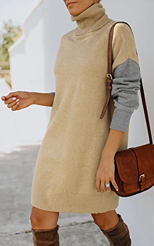 ECOWISH Maglione a collo alto per le donne