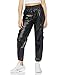 Produktbild Urban Classics Damen Ladies Shiny Cargo Track Pants Hose, Black, XL