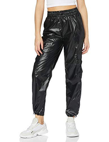 Preisvergleich Produktbild Urban Classics Damen Ladies Shiny Cargo Track Pants Hose, Black, XL