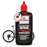 NIGRIN BIKE-CARE olio per catene per tutte le stagioni, flacone da 100 ml, riduce l'attrito, rende le catene di biciclette più scorrevoli
