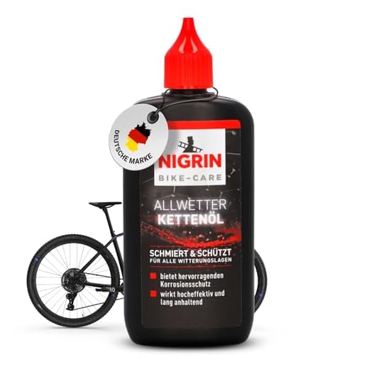 NIGRIN BIKE-CARE Allwetter-Kettenöl, 100 ml Flasche, Fahrradkettenöl, verringert Reibung, macht Fahrradketten leichtläufig