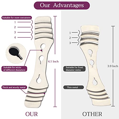 20Pcs Metal Candle Wicks Centering Devices, 3 Holes Stainless Steel Candle Wick Holder For Diy Candle Making… #TOP2