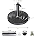 EliteShade USA Umbrella Base Stand Market Patio Outdoor Heavy Duty Umbrella Holder with Concave Radial Pattern,Black