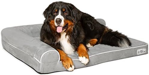 PetFusion BetterLounge Orthopedic Dog Bed | Solid CertiPUR-US Memory Foam, Waterproof liner | Large & XL