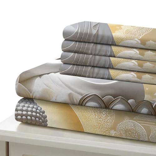 Parure de lit Bouddha effet 3D en textile de qualité supérieure confortable.
