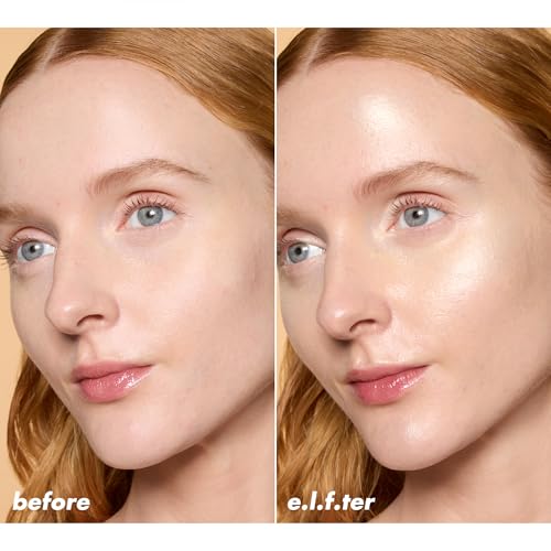 e.l.f. Halo Glow Silky Powder Highlighter, Long-Lasting Luminous Face Finish, Cake-Resistant With Micro-Shimmer, Vegan & Cruelty-Free, Soft Pearl Era