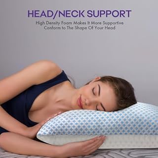 Cooling Memory Foam Pillows Queen Size 2 Pack, Adjustable Shredded Foams, Soft Firm Bed Pillow for Sleeping with Hypoallergenic Zipper Pillow Cover for Side, Back Sleepers, 20x30In