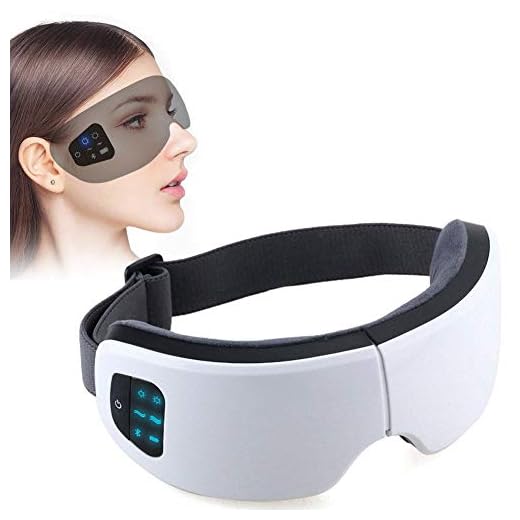 HGJDKSJ Ögonmask för torra ögon, ögonmassör, USB-laddning, krockkudde knådande het pack, bluetooth-musik, masserar ögon, frigör stress, huvudvärk lättnad