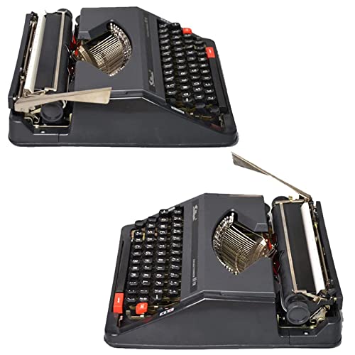 Máquina de escribir manual portátil tradicional, máquina de escribir vintage clásica retro antigua para escritores, máquina de escribir elegante y duradera, procesador de texto clásico - imagen 7