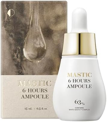Mastina Mastic Ampoule - Facial Serum for Glass&Radiant Skin. White Mastic Complex 63% + Tranexamic Acid 2% + Niacinamide 5% Acid, Korean Skin Care (Dropper, 0.5fl oz)