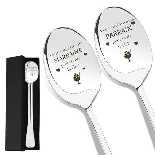 Cadeau Fete Des Meres Pour Marraine Cuillere a Cafe Cadeau Marraine Cadeau Parrain Marraine Bapteme Cadeau Parrain Marraine Communion Cadeau Baptême Parrain...