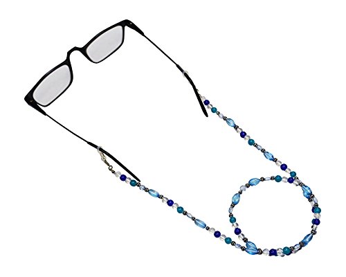 Beaded Eyeglass Chain Holder, Face Mask Lanyard Holder, Fashion Lanyard Necklace, Celia Blue #TOP2