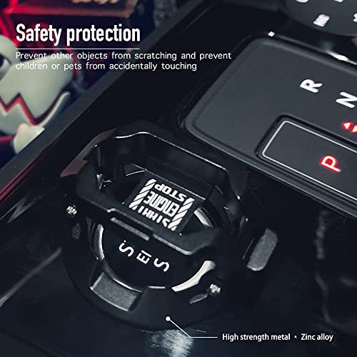 Tybasthe Push Start Button Cover, Car Engine Start Stop Button Cover Protector, Cool Car Accessories Interior Decor Sticker Motorcycle Key Ignition Switch Cover, Black #TOP4