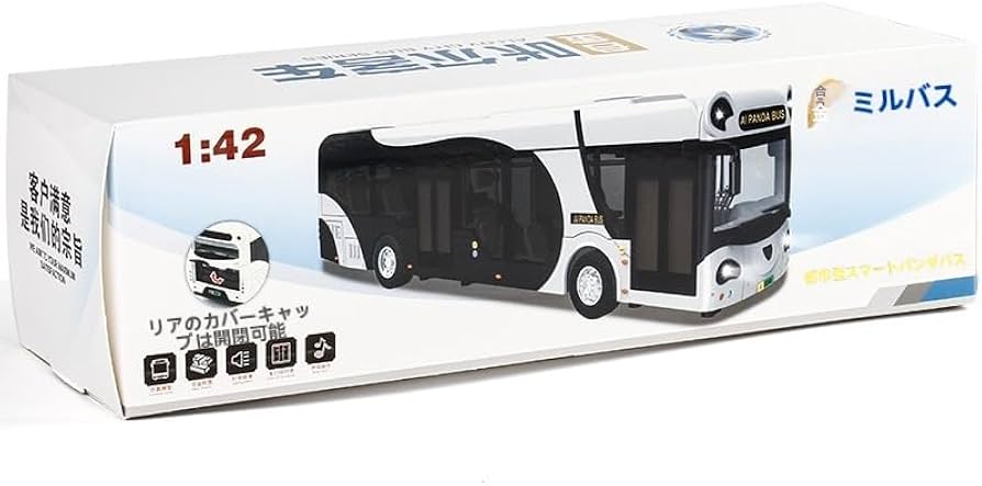 Amazon.co.jp: MoriNoka 1:42 アロイパンダバスモデル 前輪操舵 智能