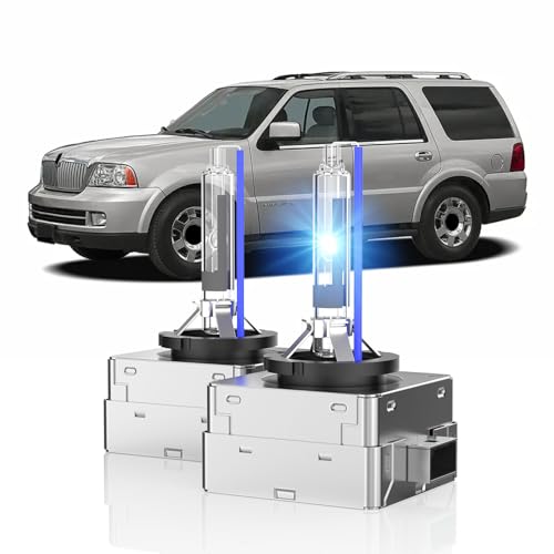 OUHAIMOTOR Fit for 2003-2006 Lincoln Navigator Town Car D1R HID Xenon Headlight Bulbs, 350% Brightness, Low Beam Light Bulb, 8000K White Blue, Plug-N-Play, of 2