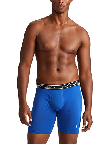 Image of POLO RALPH LAUREN Underwear Boxer Brief, 3-Pack, Stretch Classic Fit, Moisture Wicking Pouch, Regular, Trunk & Long Leg