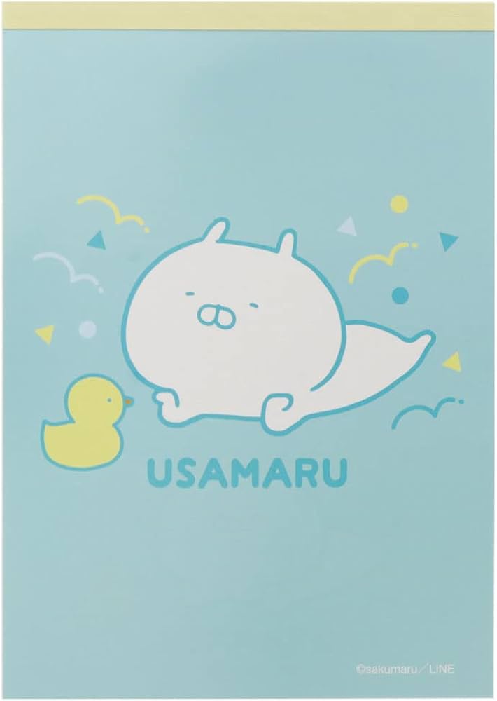 USAMARU 文房具　うさまる　メモ帳 Amazon.co.jp: サンスター文具 うさまる メモ A6 ブルー S2833328