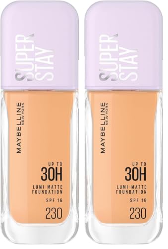 Image of Maybelline New York Super Stay Lumi Matte Liquid Foundation, 230 (Pack of 2)