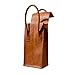 Wine Tote Carrier Bag | 2 Bottle - Vegan Leather, Soft Suede Interior Pouch with Divider - Great for Travel, BYOB, Wine Tastings, Parties, Gifts, Hygge
