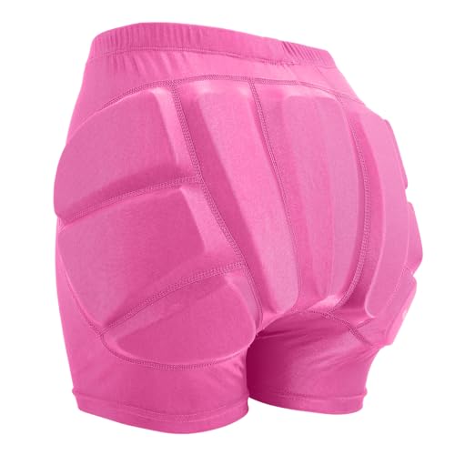 RIDBIKER Kids Butt Pad Shorts, Youth Child Hip Protection Pads, Tailbone Protective Padded Short Pants for Snowboarding Hockey Roller Skating Skiing Cycling (Pink, Medium) by RIDBIKER - Used condition - US$12.64