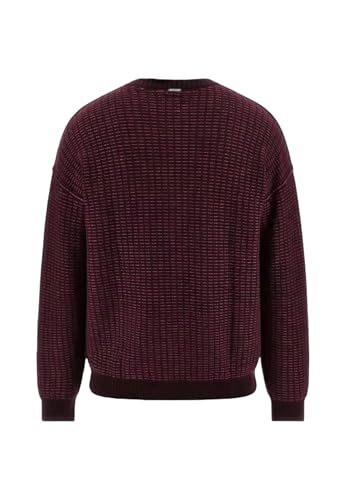 GUESS Men's Long Sleeve 2 Tone Waffle Brendon Sweater3