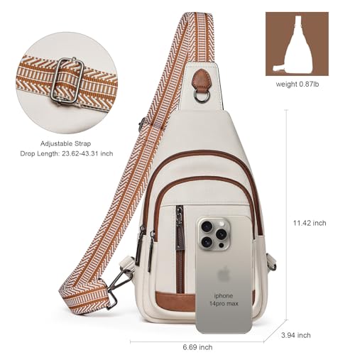 Image of cakang Womens Sling Bag Crossbody Bags for Women Vegan Leather Sling Backpack Daypack Fanny Pack Crossbody Purse Travel