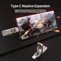 Netac US5 512GB Externe tragbare USB SSD Typ-c und USB 3.2 Schnittstelle Geschwindigkeit bis zu 550MB/s für Smartphones und Notebook-Computer, Festkörper Laufwerk – Ansicht 4