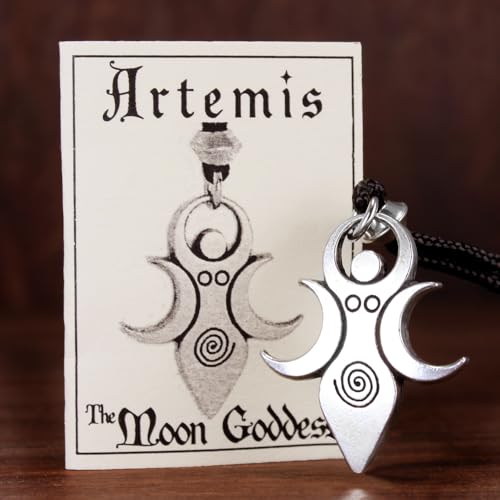 Artemis Pendant Necklace Greek Moon Goddess Jewelry2