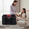 Storite 2 Pack Moisture Proof Nylon Large Size Underbed Storage Bag For Clothes (54 x 46 x 28 cm) - Black, Rectangular