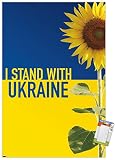 Trends International I Stand With Ukraine Wall Poster, 14.725' x 22.375', Premium Poster & Mount Bundle