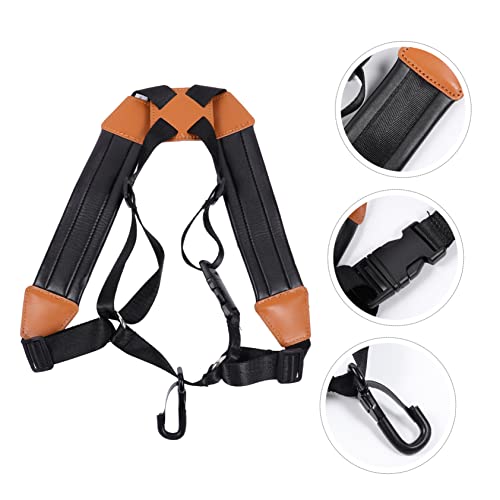SAFIGLE Saxophone Harness Saxophone Double Strap Neck Shoulder Support for Clarinet Oboe Bassoon Players