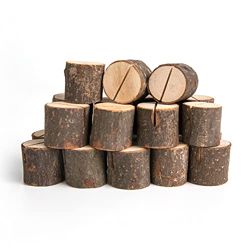 Jofefe 12Pcs Mini Wood Place Card Holders And 24Pcs Kraft Place Cards thumb #6