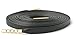 63" (160 cm) Black Sheepskin Leather Shoe Laces with Gold Tips