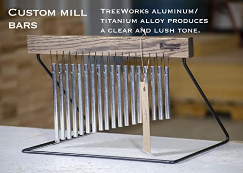 Treeworks Chimes Medium Top Bar Chime — Made In U.s.a. — For Percussion Tables, Desks, Classroom Music, Meditation Or Yoga, Includes Powder Coated Metal Stand (Tre421) #TOP3